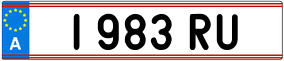 Trailer License Plate